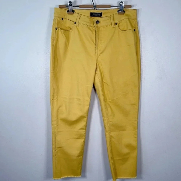 Talbots  Womens Size 10P Flawless Five Pocket Slim Ankle Mustard Jeans - Picture 2 of 14